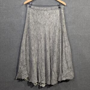 Coldwater Creek Reversible Skirt Womens Large 14 Pull On Neutral Flowy Boho